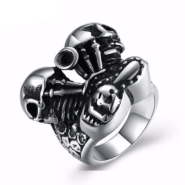 Punk Robotic Skeleton Ring