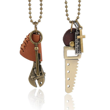 Funny Saw/Spanner Men's Necklace