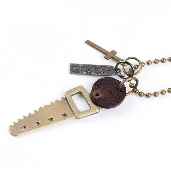 Funny Saw/Spanner Men's Necklace