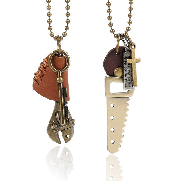 Funny Saw/Spanner Men's Necklace