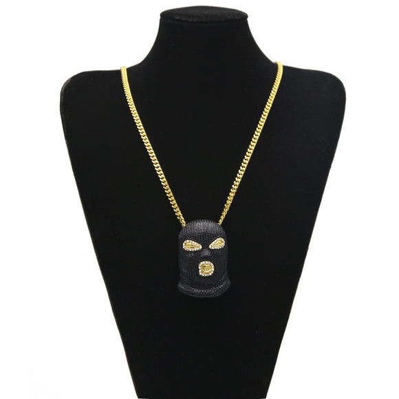 Super Cool Black masked Man Necklace