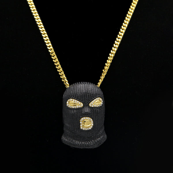 Super Cool Black masked Man Necklace