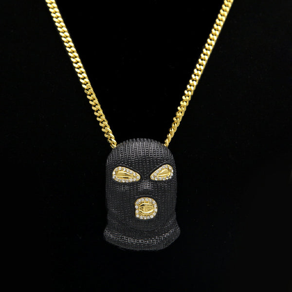 Super Cool Black masked Man Necklace